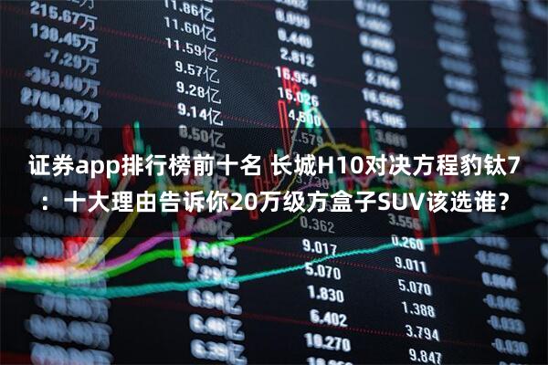 证券app排行榜前十名 长城H10对决方程豹钛7：十大理由告诉你20万级方盒子SUV该选谁？